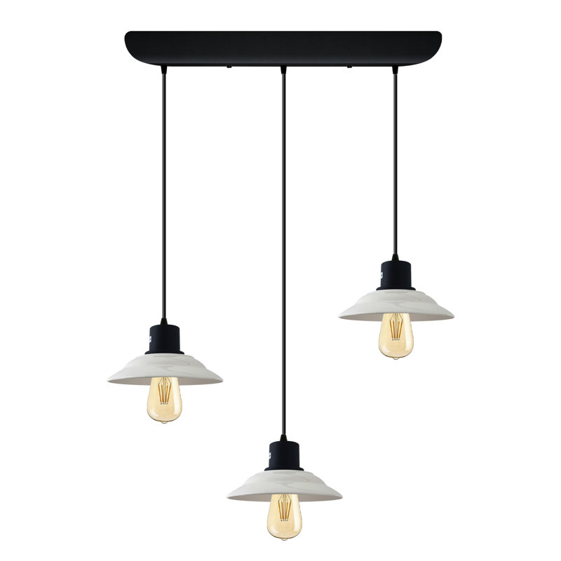Gessner 3 - Light Black Kitchen Island Pendant, No