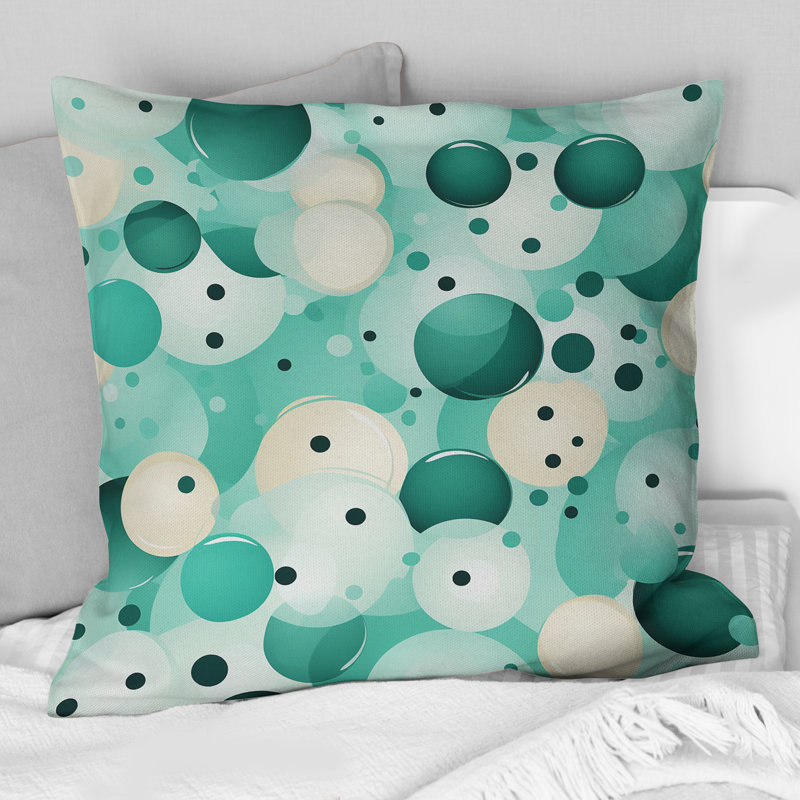 Coussin décoratif à pois Coastal Tranquility, H 16 po x l 16 po
