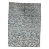 Damask Area Rug in Light Gray