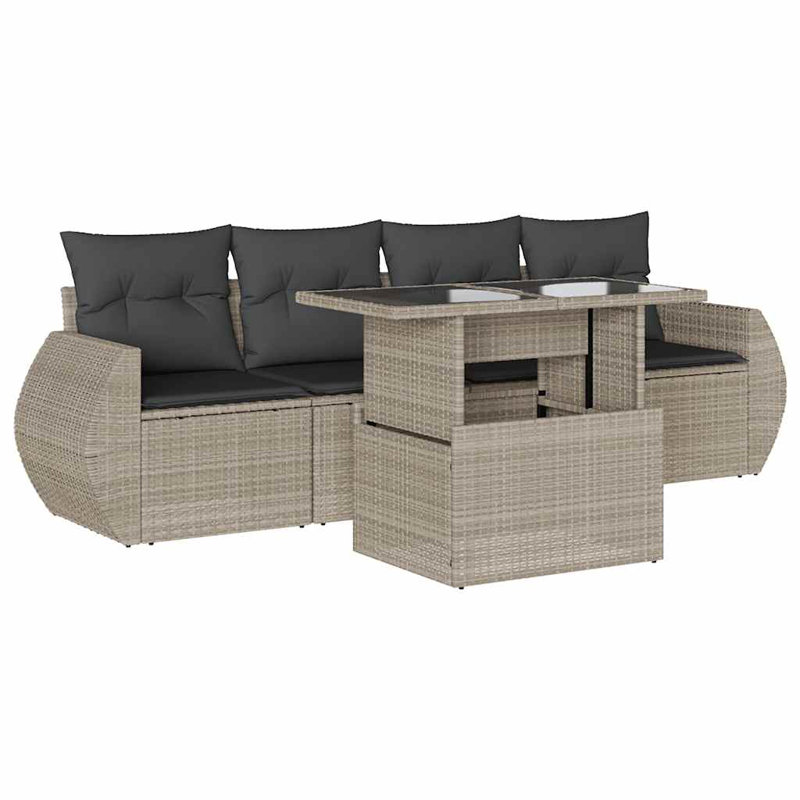  Patio Sofa Set Light Grey