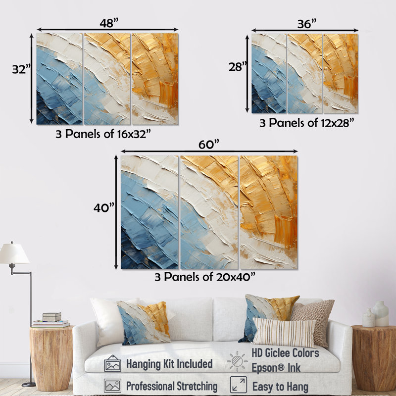 Minimalisme, chasse aux arcs-en-ciel, ensemble d'art mural sur toile arc-en-ciel, Toile tendue, H 28 po x l 36 po x P 1 po