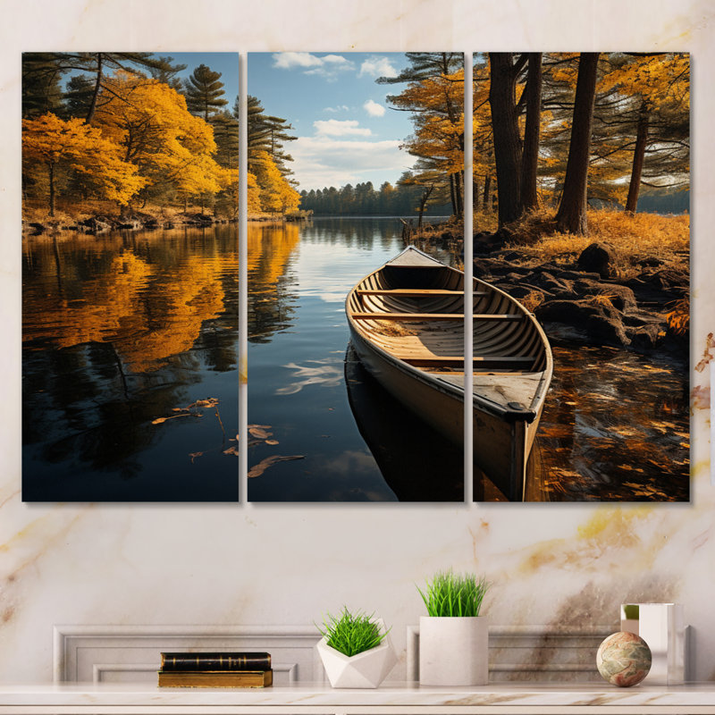 " Canada River Rhapsody III " 3 - Pieces, 28" H x 36" W x 1" D