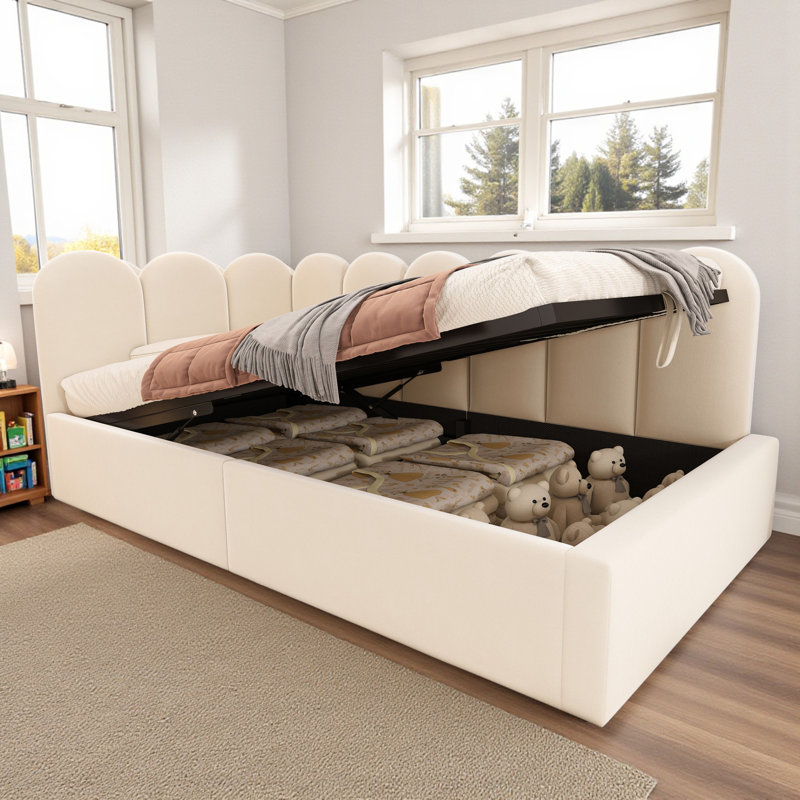 Bed, Beige