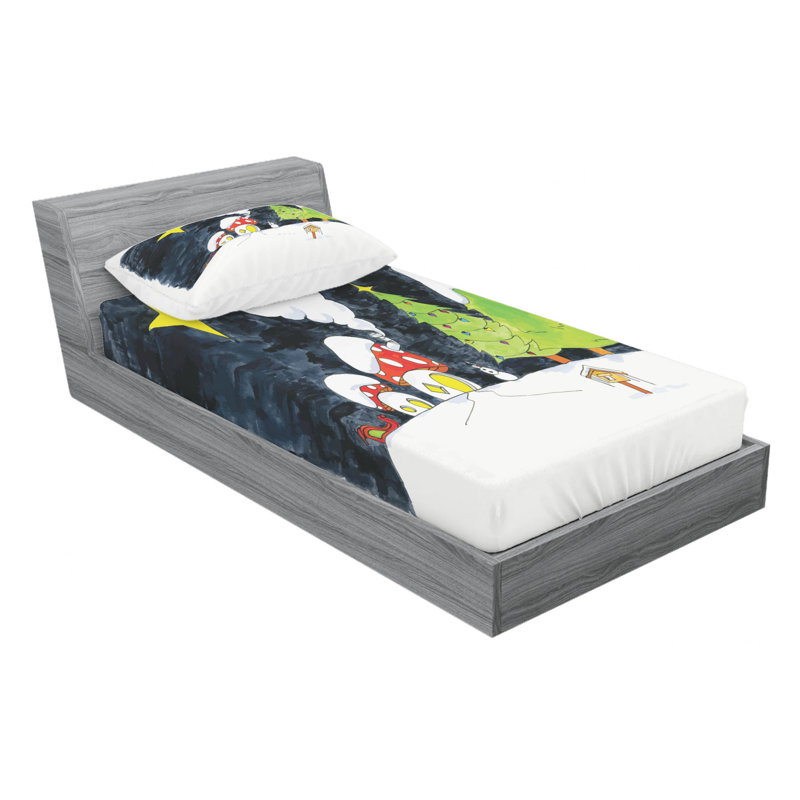 Microfiber Sheet Set, Twin Sheet Set with Fitted Sheet