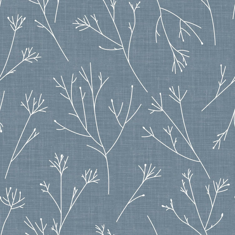 Rouleau de papier peint adhésif Alaze, Bleu, L 16,5 po x l 20,5 po