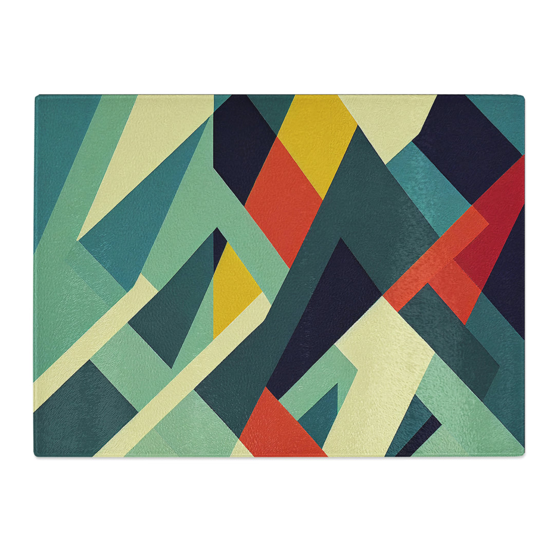 Suprematism Art Modern Vol.3 Abstract  Glass Chopping Board