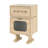 MDF CREATIVE ROTATABLE ROBOT STORAGE SIDE TABLE, NATURAL COLOR