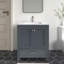 Ensemble de meuble-lavabo autoportant gris anthracite avec plateau en quartz de Carrare 30 po Anvay-1342386987-1348617331