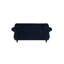Causeuse formelle de luxe 1pc en velours indigo avec coussins 2 places