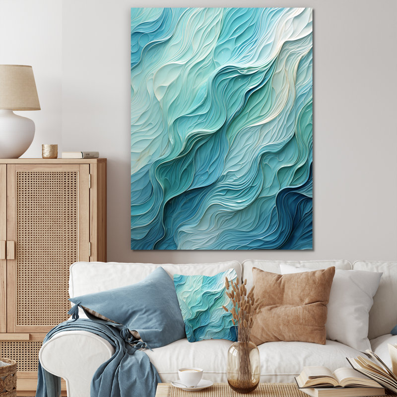 Procter - Abstract Spirals, art mural, H 20 po x l 12 po x P 1 po, Toile tendue