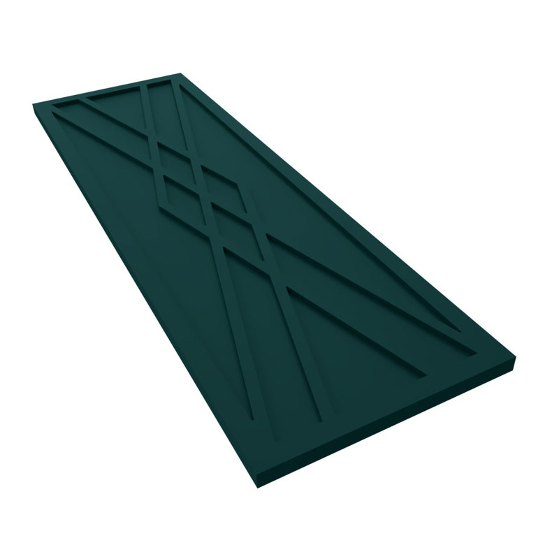 Volets de style moderne EnduraCore Composite Florence, L 15 po, Vert thermique, H 59 po