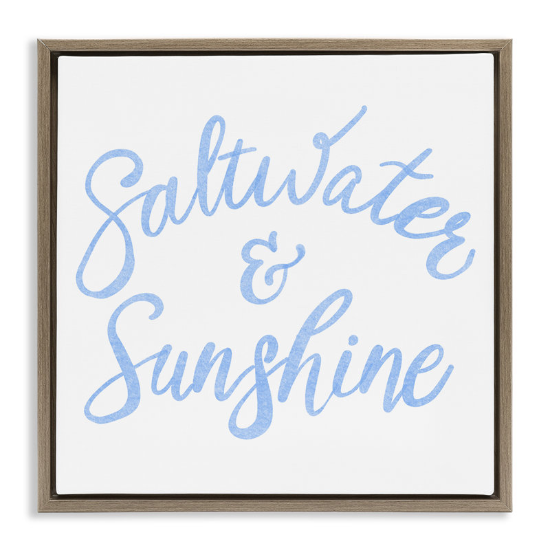 Cadre flottant Minimal Saltwater & Sunshine, design par SunDance Group, H 18 po x l 18 po, Cadre flottant orme Montalcino