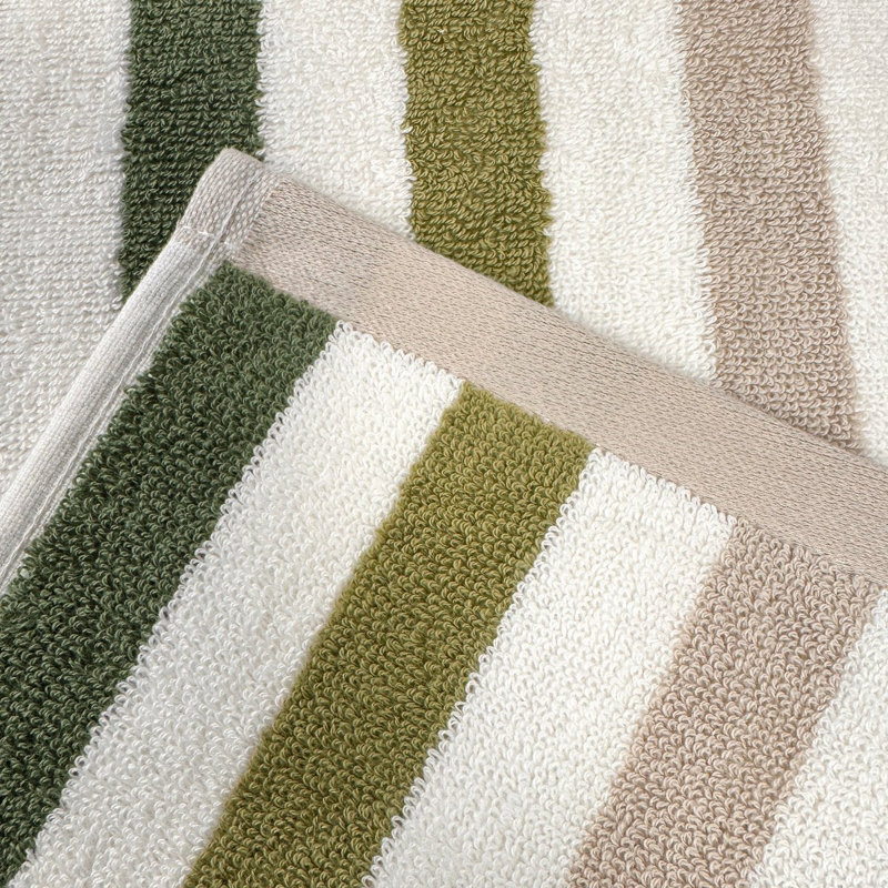 Samat Striped Bath Sheet, Green
