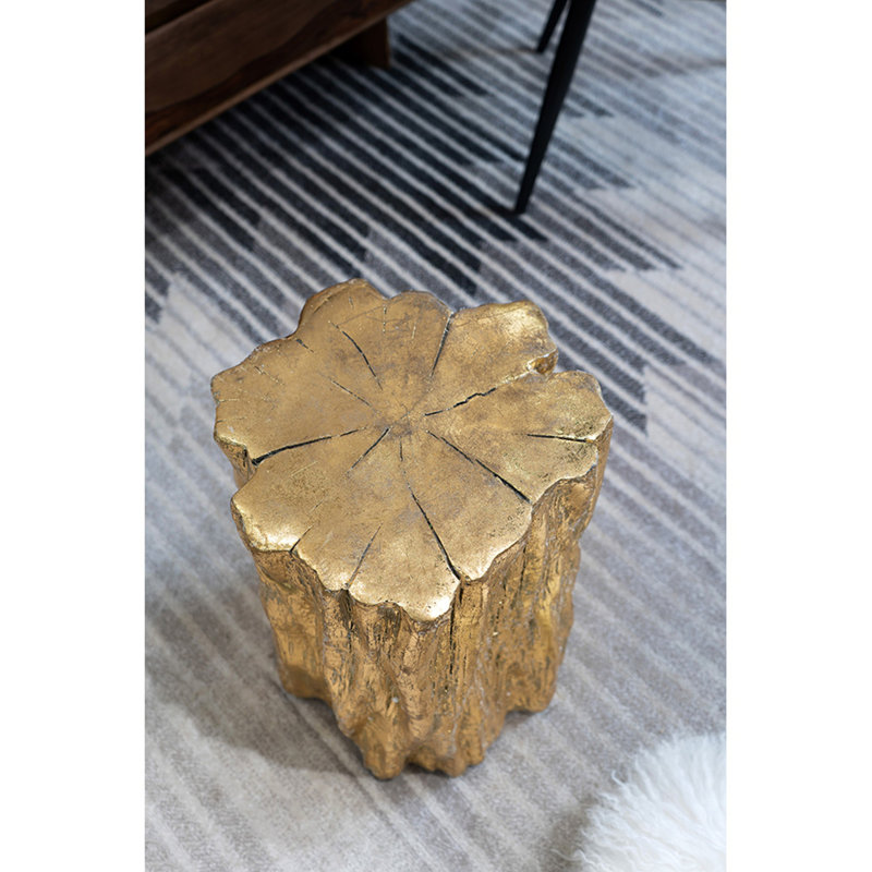 Tree Trunk Stool, Distressed Accent Side Table