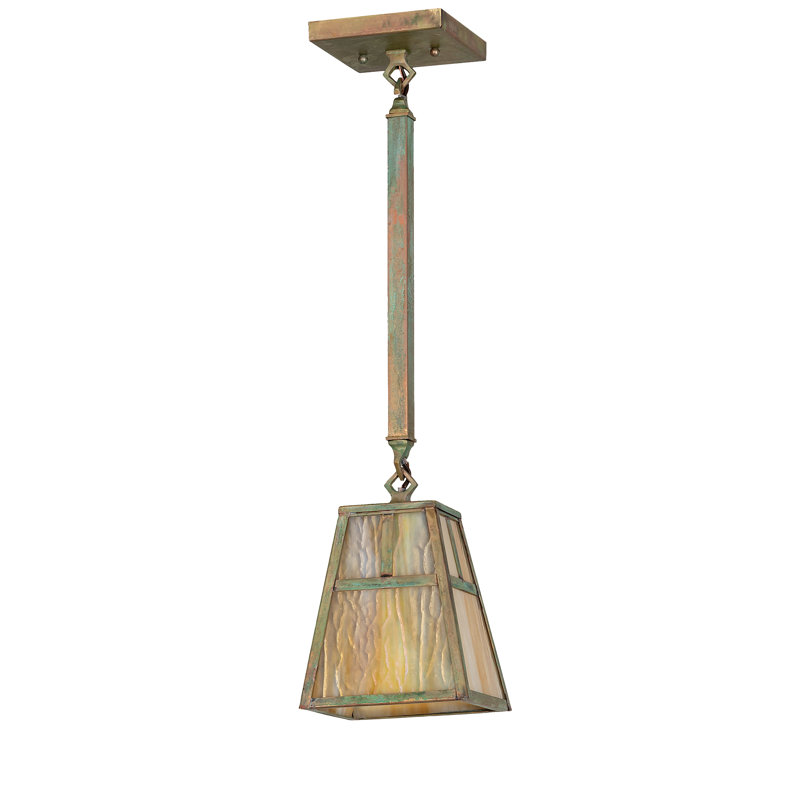 1 - Light Verdigris Square/Rectangle Pendant