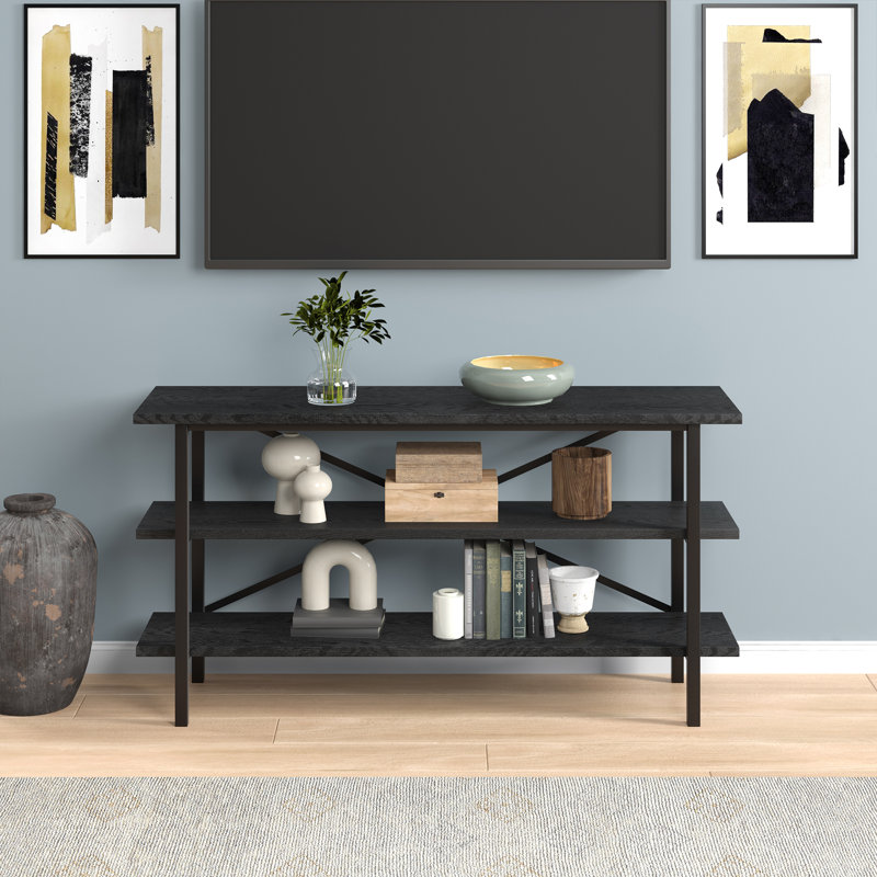 Izhar TV Stand for TVs up to 65", Black Grain