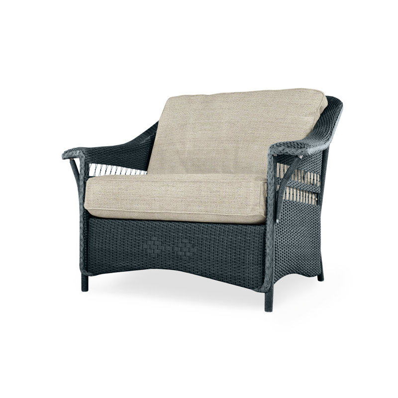 Nantucket Outdoor Lounge Chair, Ebony, Remy Cloud