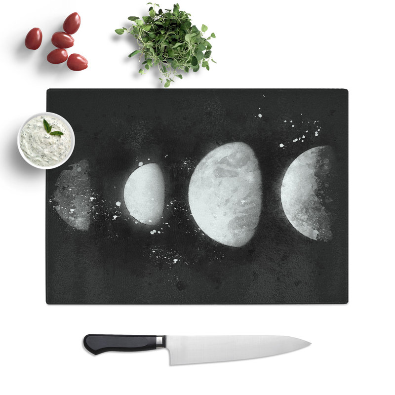 Tempered Glass Moons of Jupiter Chopping Board, 20 cm x 28.5 cm
