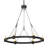 6 - Light Dimmable Wagon Wheel Chandelier