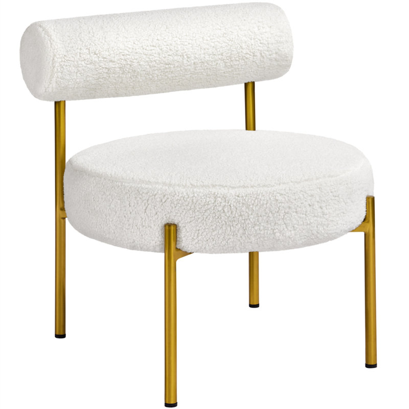 Upholstered Side Chair, White