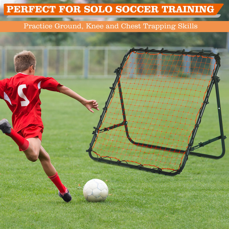 Rebondeur de soccer portatif, filet de rebond de 3,3 pi x 3,3 pi avec conception pliable rapide