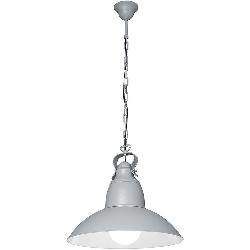 Doris 1 - Light Dome Pendant, 70cm H x 37cm W x 37cm D, Latte Grey