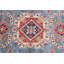 Tapis oriental à motif géométrique à motif de légumes Kazak noué à la main 4 x 6