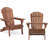 Wooden Outdoor Folding Adirondack Chair Set, Half-Assembled For Easy Setup, Perfect For Patio And Garden Relaxation-2118059831