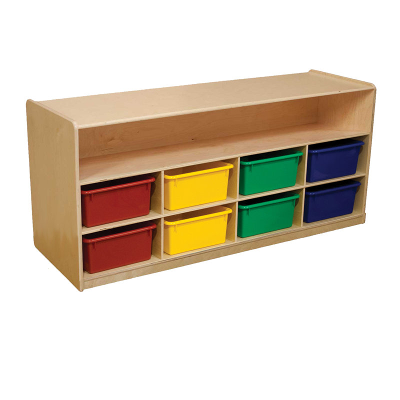 Unité de rangement basse avec plateaux, Translucide, Oui