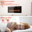 Alama Recessed or Wall Mounted Electric Fireplace Heater, Touch Screen & Remote Control, 10 Flame Colours, 8H Timer, 700W/1400W-623755483