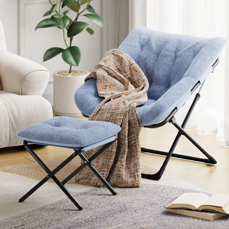 Upholstered Accent Chair, Blue
