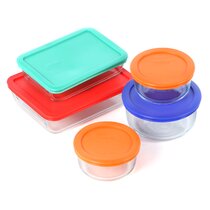 Glad gladware home mini round food storage containers, small food containers  hold 4 ounces of food, 8 count set