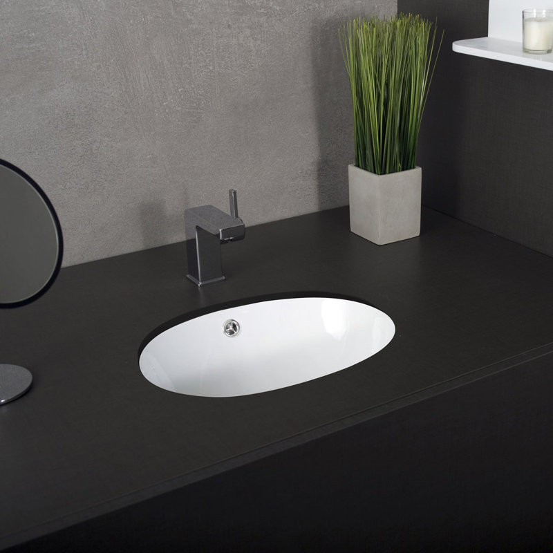 DAX 14.75'' White Bathroom Sink
