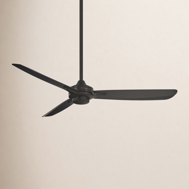52" Rudolph 3-Blade Propeller Ceiling Fan with Wall Control, Coal