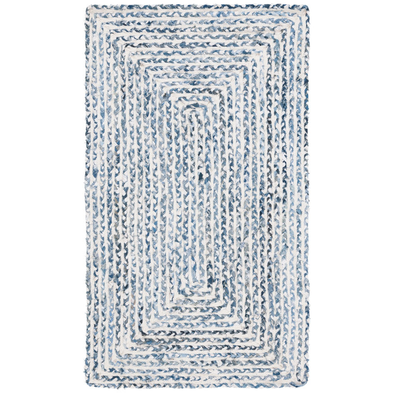 Tapis en coton tressé à la main, Rectangulaire 3 pi x 5 pi