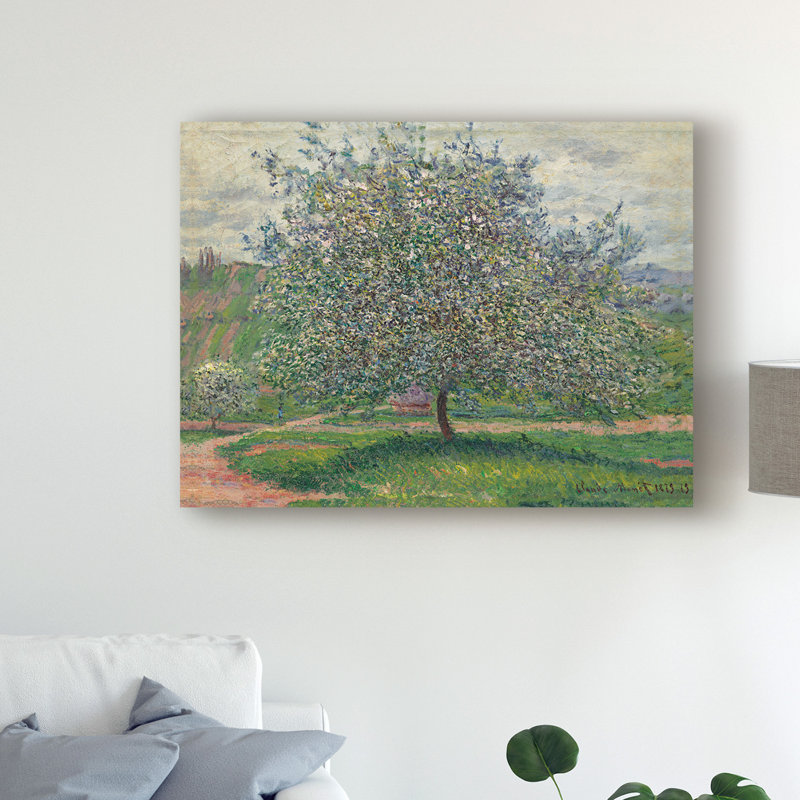 Le Pommier, 1879 par Claude Monet - sur toile, H 18 po x l 24 po x P 2 po