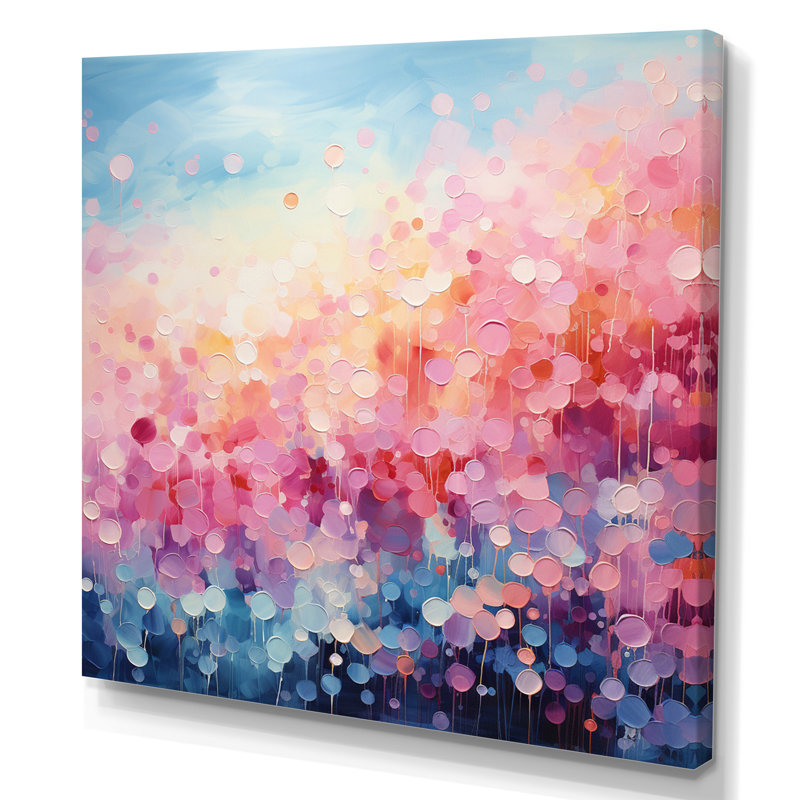 Cotton Candy I - Abstract Landscape Canvas Wall Art, Toile tendue, H 36 po x l 36 po x P 1,5 po