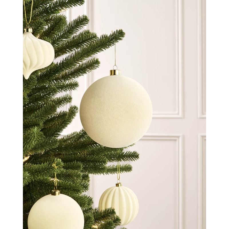 Polystyrene Shatterproof Bauble, 17.5 cm H x 15 cm W x 15 cm D, Latte