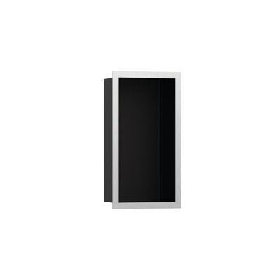 XtraStoris Individual Wall Niche Matte Black with Design Frame 15.38" x 9.5" x 4"