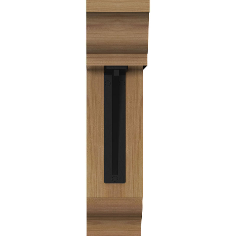 Support de fixation traditionnel 4 po Nevio, 18"H x 15 1/2"D, Cèdre rouge de l'Ouest l 3 1/2 po x T 4 po (lisse
