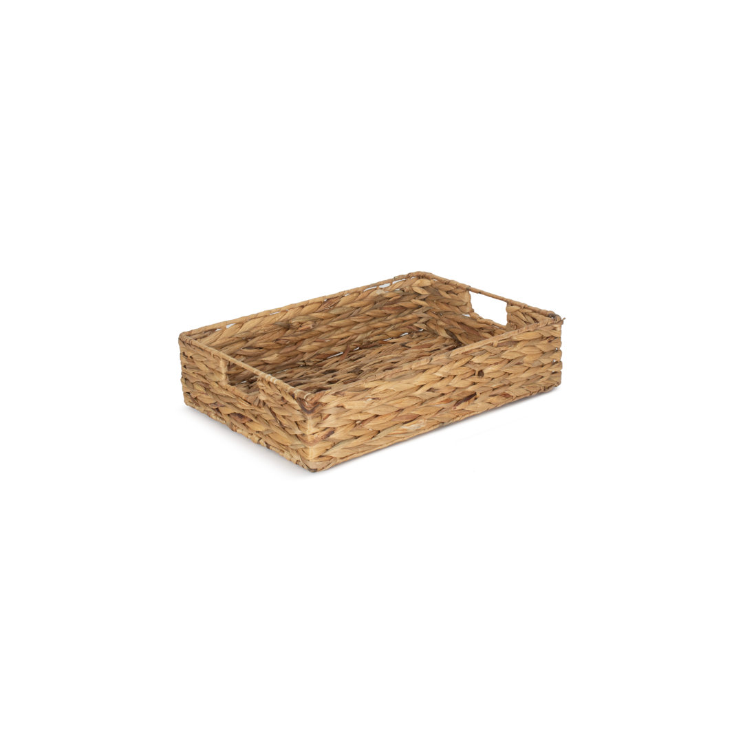 Water Hyacinth Shallow Rectangular Storage Basket