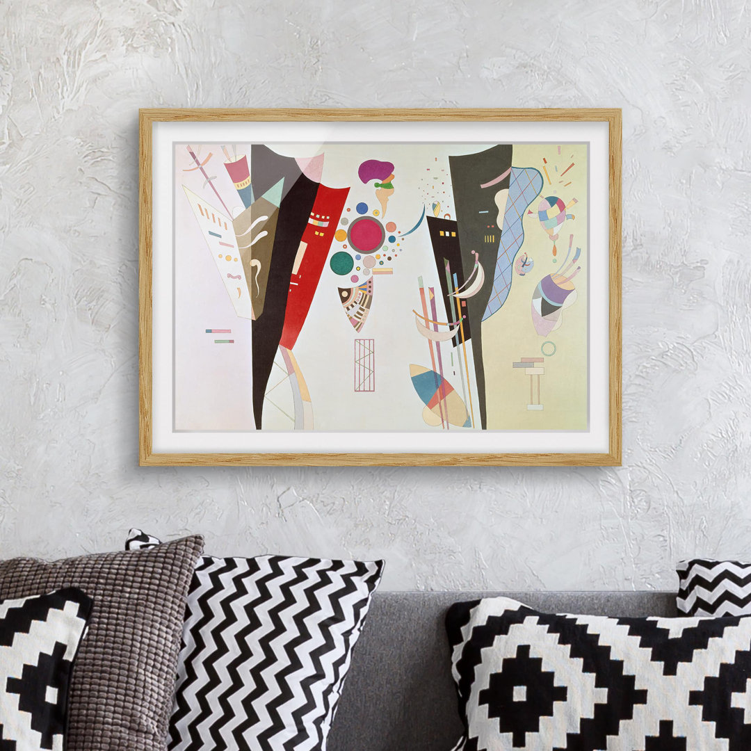 Gerahmtes Papierbild Wechselseitiger Gleichklang von Wassily Kandinsky