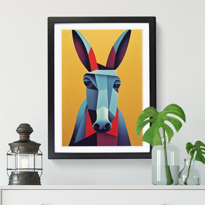 Arliz Donkey Cubism - Picture Frame Print