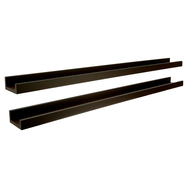 Deux tablettes flottantes Kaylen, Espresso