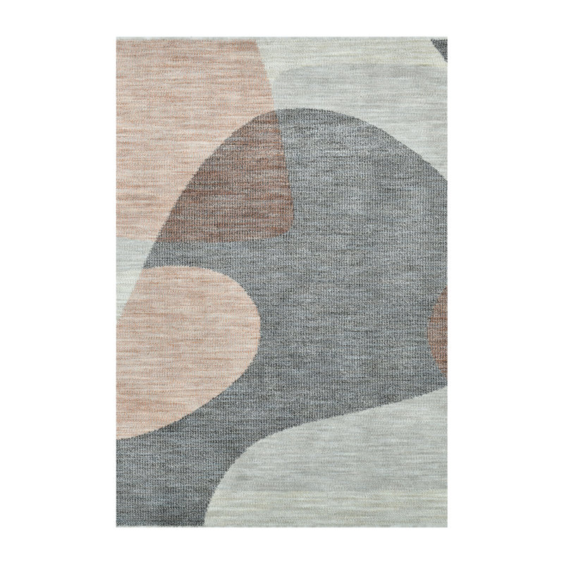 Holt Organic Abstract Modern Plush Washable Area Rug – Coda Collection, Rectangle 5'3" x 7'3"