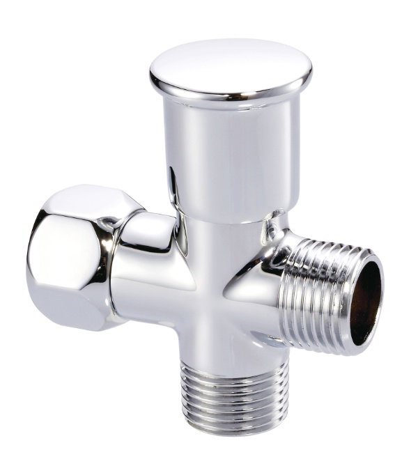 0.5" Push Pull Shower Arm Diverter Valve, Chrome