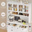 Dayal 75.4"H Modern Kitchen Pantry Cabinet with Charge Station, Large Food Pantry with Microwave Shelf & Wine Storage, Removable Goblet Holder-1978771261