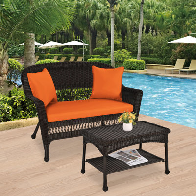 Nathanael 2 - Person Patio Conversation Set with Cushions