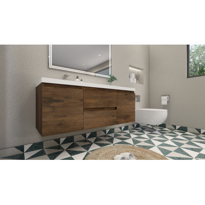 Single Bathroom Vanity with Acrylic Top