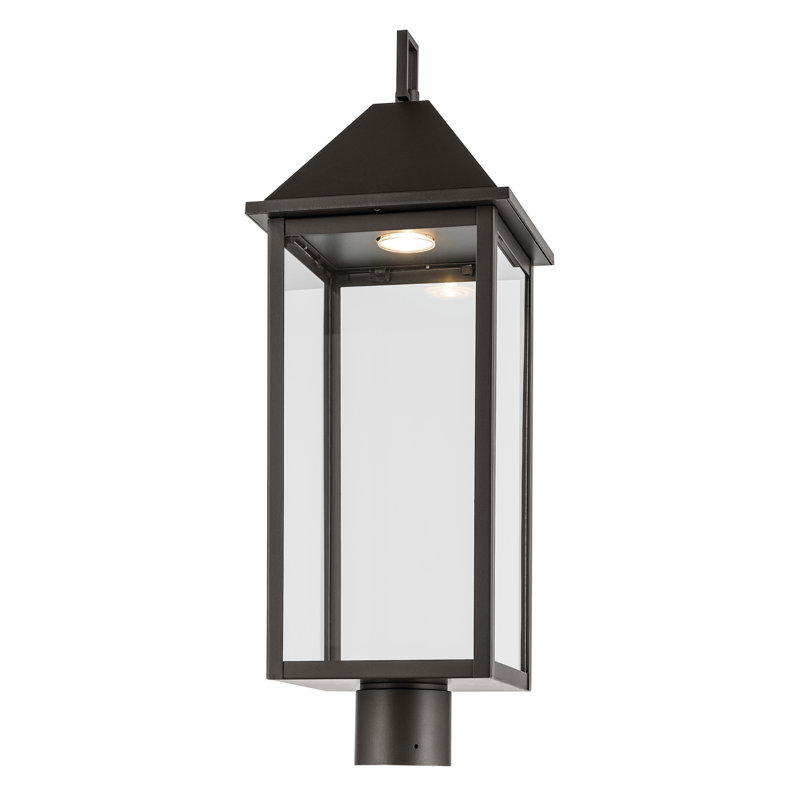 25" 1-Light Outdoor DarkSky Post Light with Clear Glass, Bronze